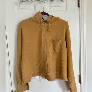 American Eagle corduroy hoodie button up